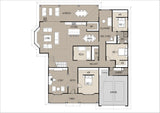 Australian House Design Group Hamptons H4005-A floor plans on a printed page, showcasing architectural layout and design details.