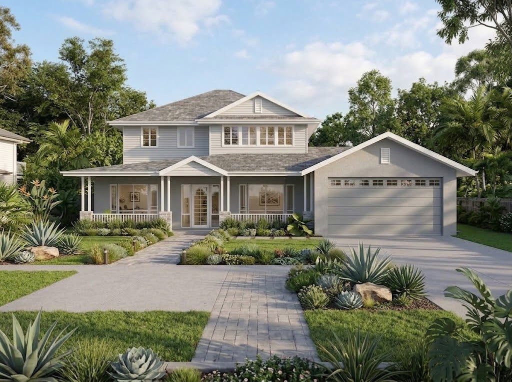 Hamptons-style Australian House Design Group H4005-A model showcasing modern exterior architecture and elegant facade.