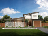 Australian House Design Group D3006 duplex plan showing detailed interior layout and modern exterior architectural features.
