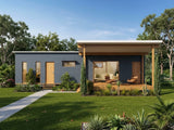 Australian House Design Group GF1003-A granny flat exterior with modern design and neutral color palette.