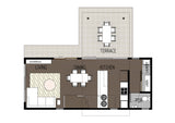 Australian House Design Group GF1007 Granny Flat floor plan showing detailed layout and interior design features.