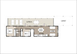 Ground floor view of the GF2003 Granny Flat by Australian House Design Group, showing exterior color and design details.