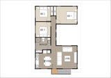 Australian House Design Group GF3001 granny flat exterior with modern design, large windows, and landscaped surroundings.