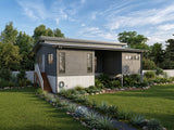 Australian House Design Group GF3001 granny flat exterior view showing modern design and compact layout.