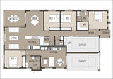 Australian House Design Group D4001 duplex exterior showcasing a vibrant ground floor facade and contemporary architectural features.