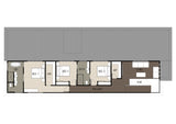 Australian House Design Group DO3 dual occupancy floor plan blueprint showing layout and design features.