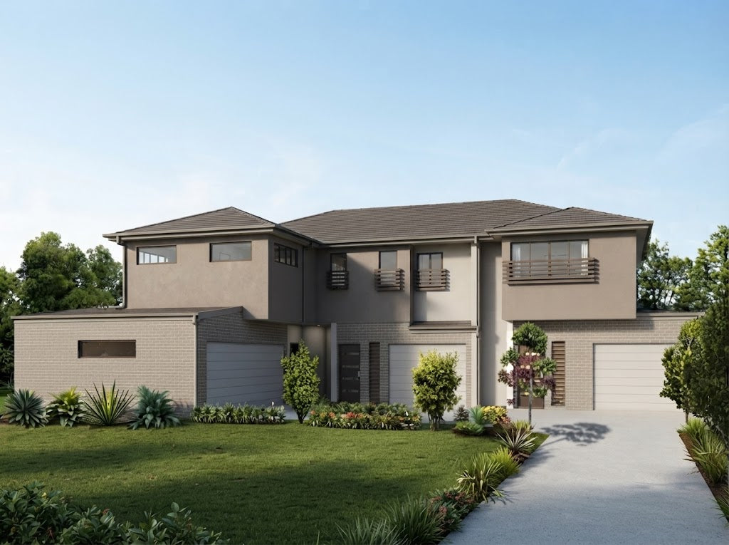 Unit Developments UD3001 model by Australian House Design Group, showcasing modern architectural design and exterior features.