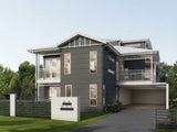 Australian House Design Group UD5001 unit development in a residential neighborhood, showcasing modern architecture and landscaped surroundings.