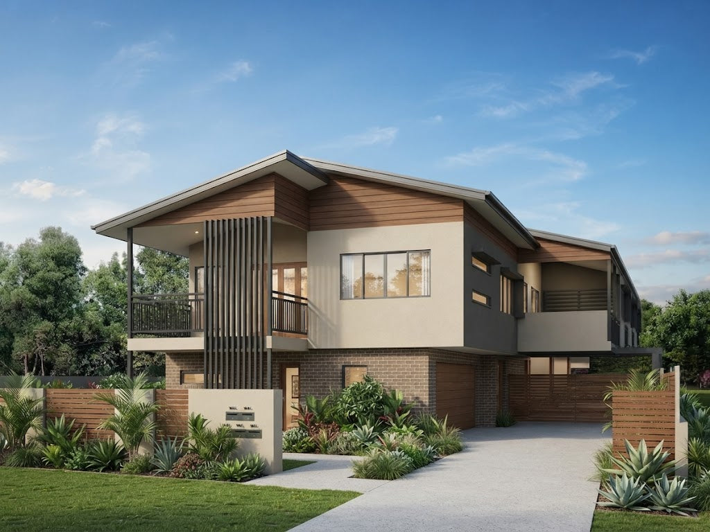 Australian House Design Group UD5003 unit development in a modern residential setting with contemporary architecture.
