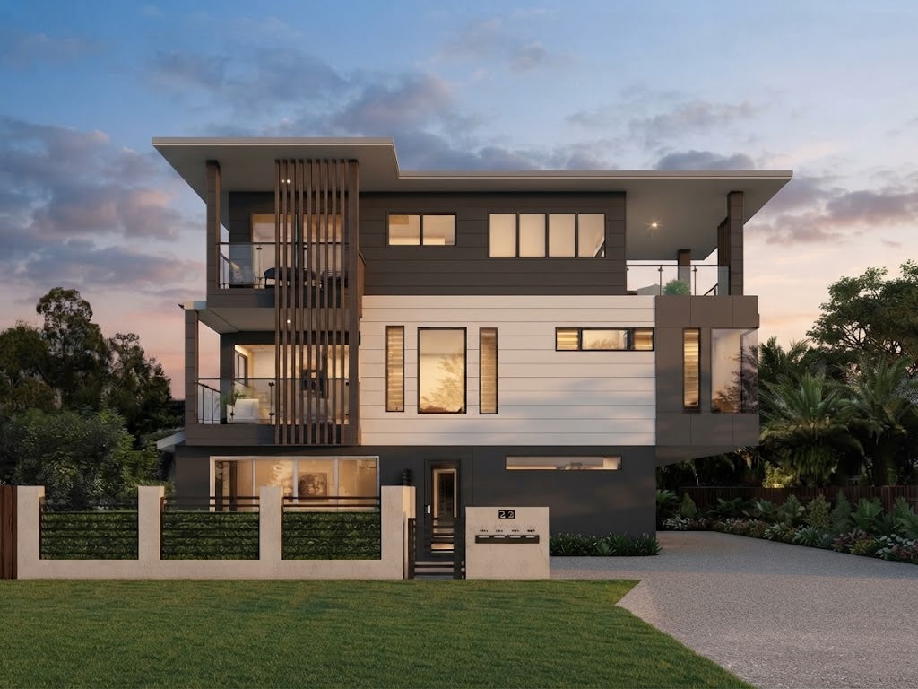 Photo of the UD7002 unit developed by Australian House Design Group, showcasing the exterior design and architectural features.