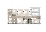 Rooming accommodation model RA5003-B by Australian House Design Group, showcasing interior layout and design features.