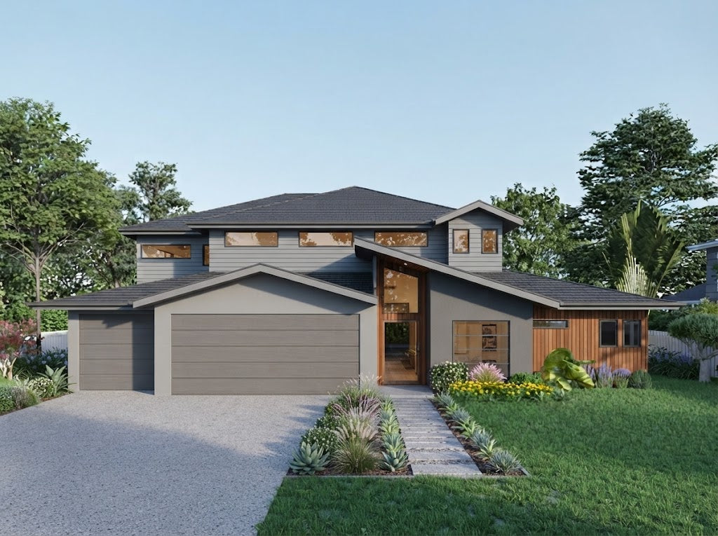 Modern Australian House Design by Australian House Design Group, showcasing sleek architecture and contemporary exterior features.