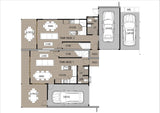 Australian House Design Group D3003 duplex showing modern exterior with large windows and a double garage in a suburban setting.