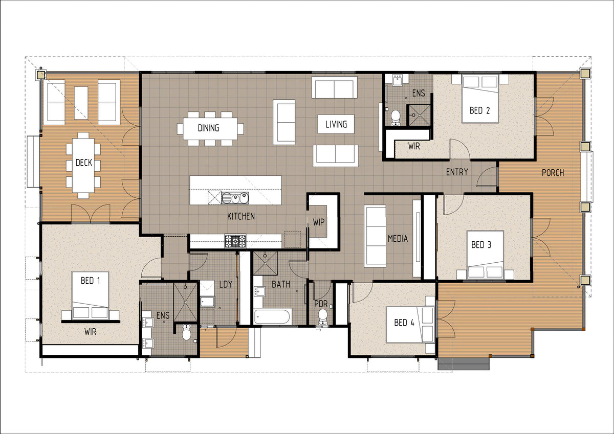 Australian House Design Group H4018 Hamptons floor plan layout showing detailed architectural drawings and room arrangements.