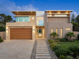 Modern Australian House Design M4022 exterior render showing sleek architecture and contemporary design elements.