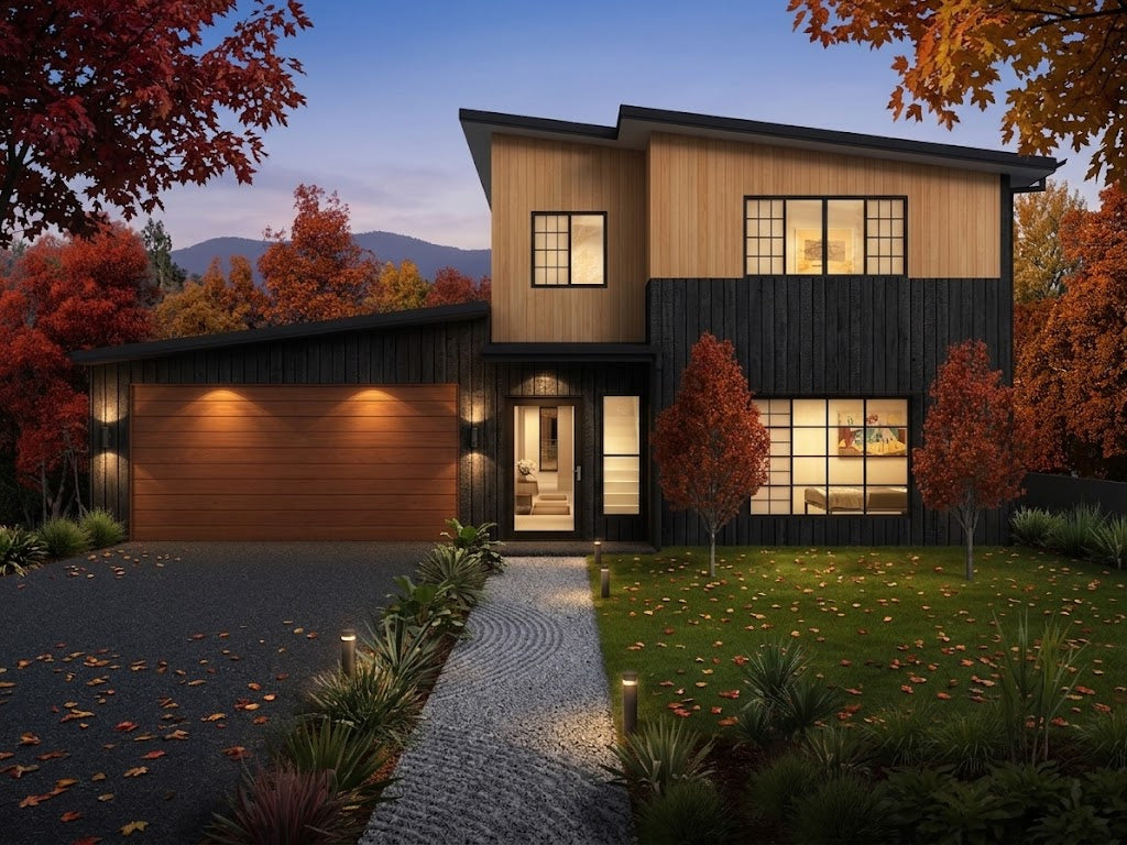 Modern house design M4023 by Australian House Design Group, featuring sleek architecture and contemporary exterior rendering.