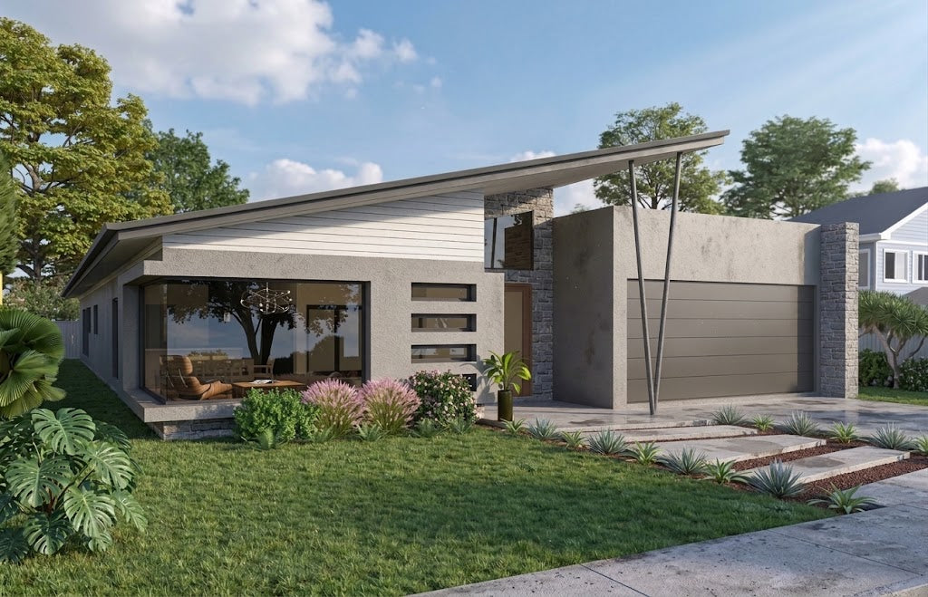 Modern Australian House Design M4040 by Australian House Design Group, showcasing a contemporary home exterior with sleek architecture