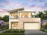 Modern house design exterior rendered image showcasing Australian House Design Group's M5003-B architectural style.