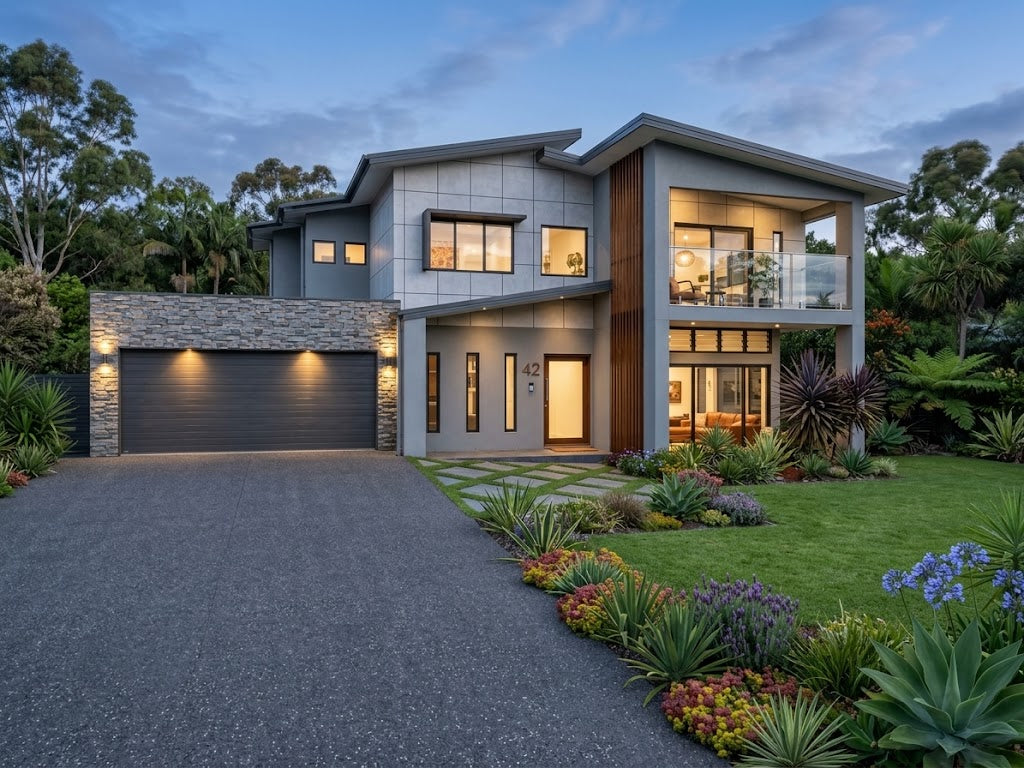 Modern Australian House Design M5019 with sleek architecture and contemporary exterior features by Australian House Design Group
