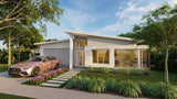 Modern Australian House Design M4028, architectural render showing contemporary exterior with clean lines and stylish features.