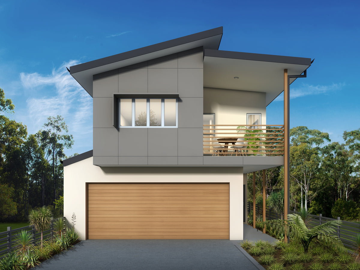 Small lot modern house design by Australian House Design Group featuring sleek architecture and contemporary styling.