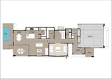 Australian House Design Group SL4003-A small lot house plan, architectural blueprint showing detailed layout and design features.