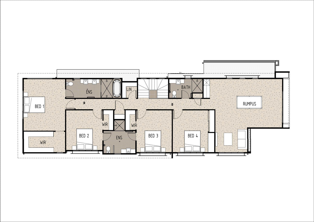Australian House Design Group SL4003-A small lot house plan showing front elevation with modern architectural details