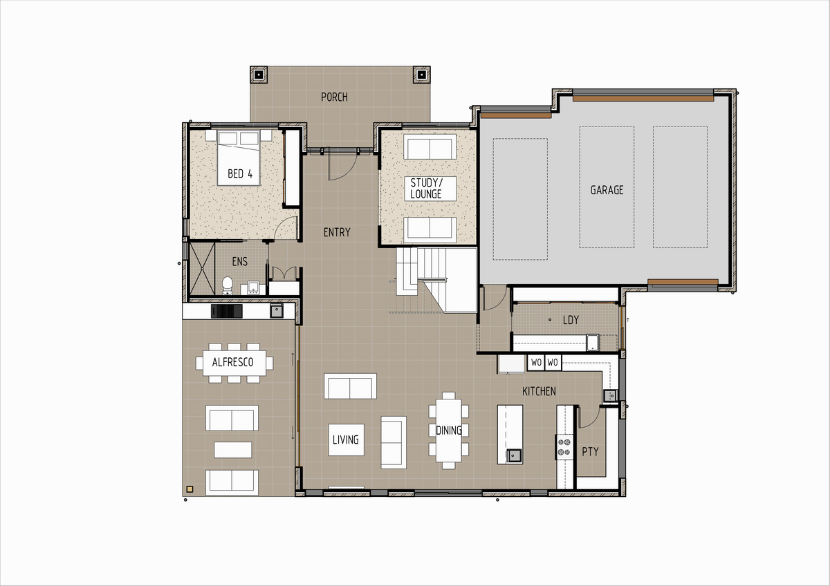 Traditional Australian House Design T4009-B featuring classic architectural elements and detailed craftsmanship from Australian House Design Group.