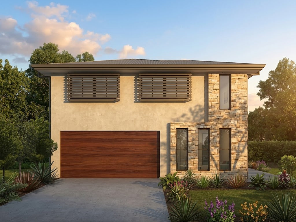 Traditional Australian House Design T5009 by Australian House Design Group, showing detailed exterior rendering with windows and roof features.